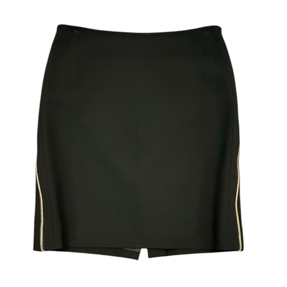 Etcetera by Carlisle Black and Gold Zipper Pencil Skirt Size 8/Medium MSRP $348 - Picture 1 of 9